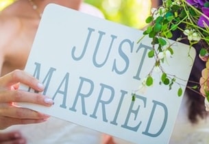 just-married Just Married Schild
